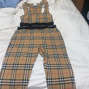 Top is M and Pants is XL, It’s authentic, Only worn a few times.